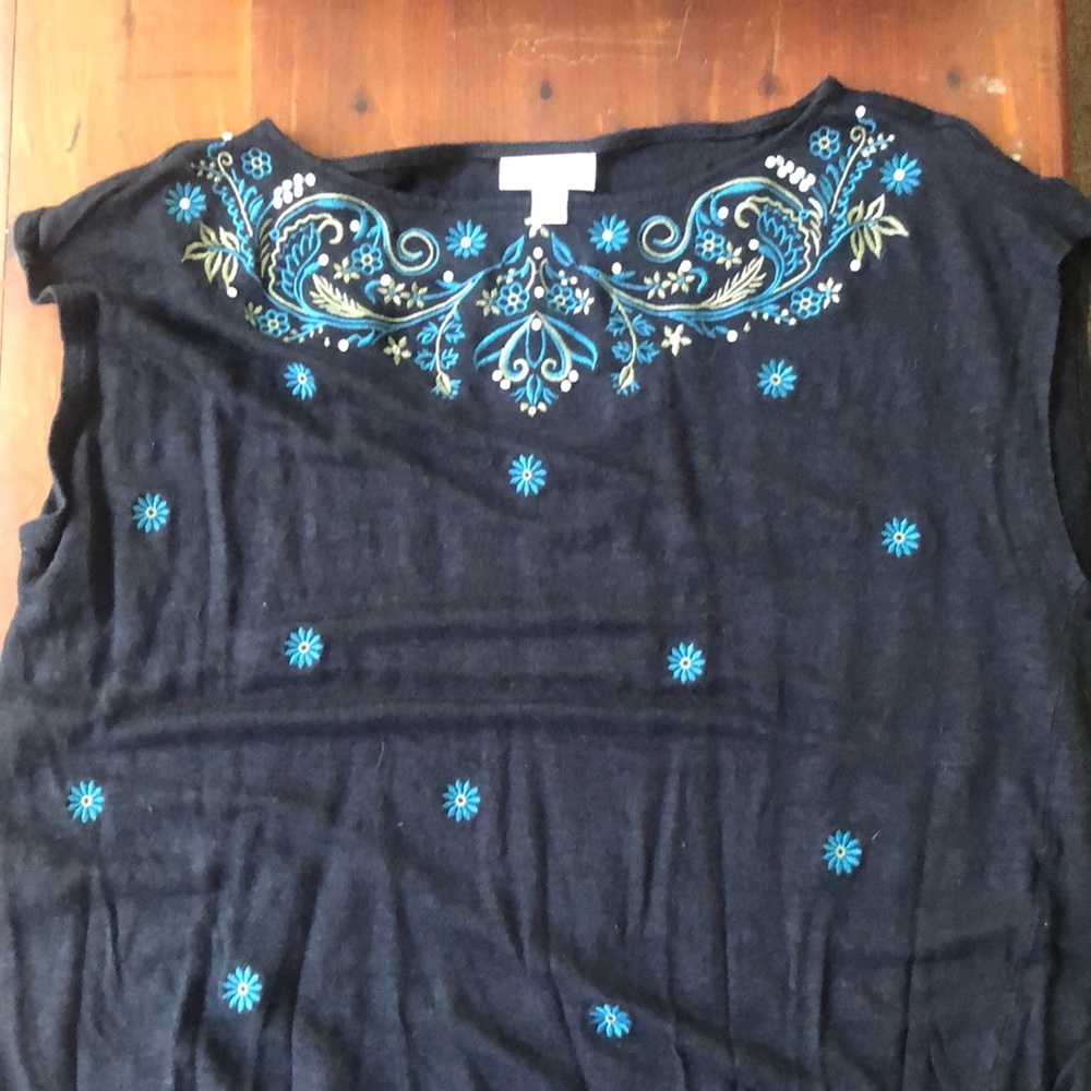 Embroidered tunic, J Jill, Medium
